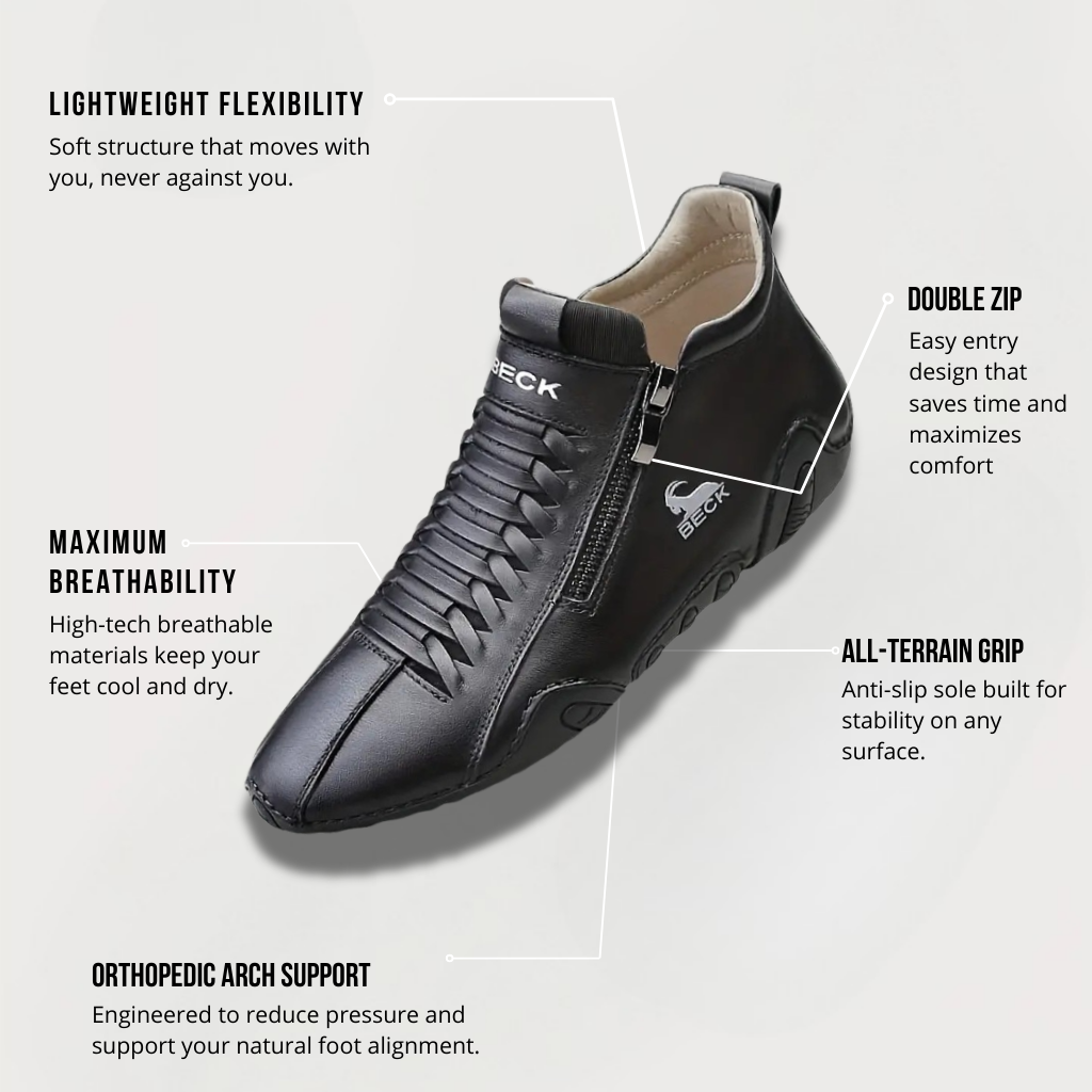 VogBeck 2.0 – Chaussures Orthopédiques Respirantes à Double Zip Confort