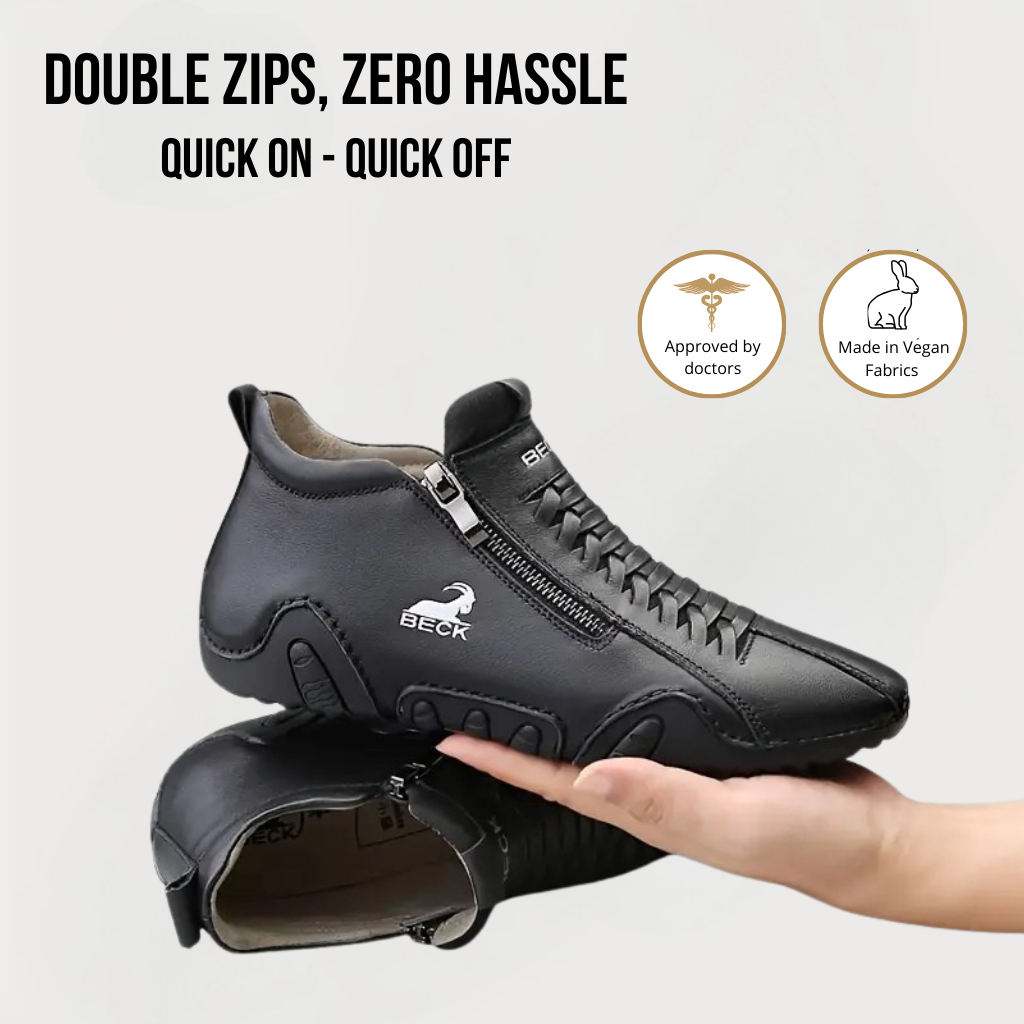VogBeck 2.0 – Chaussures Orthopédiques Respirantes à Double Zip Confort