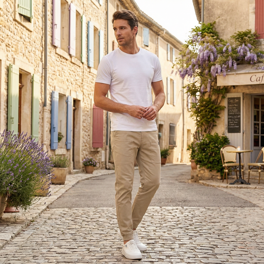 Wygodne i funkcjonalne spodnie cargo z wieloma kieszeniami 